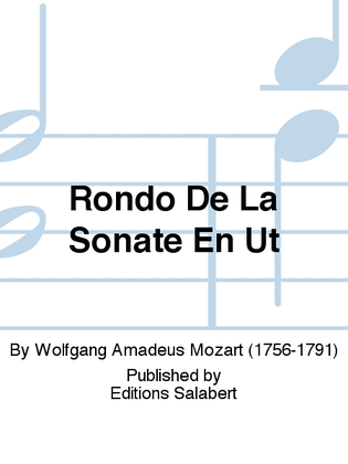 Book cover for Rondo De La Sonate En Ut