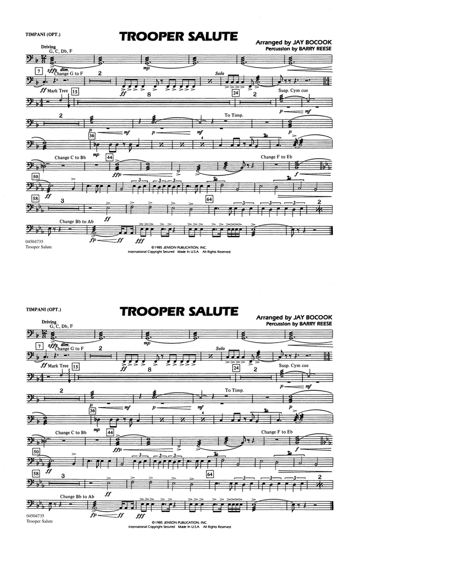 Trooper Salute - Timpani