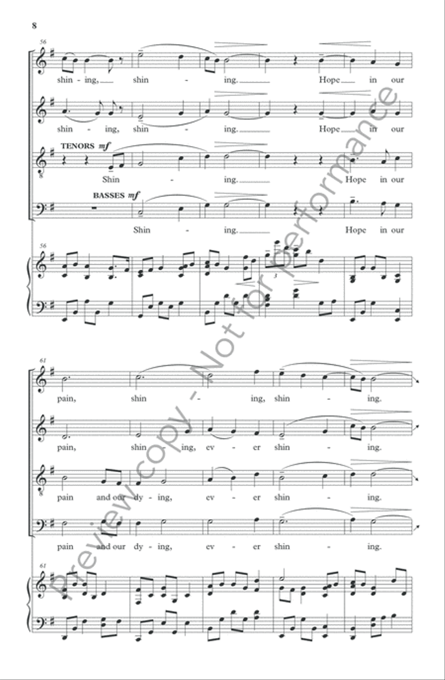 Light Beyond Shadow 4-Part scores gallery preview page 8