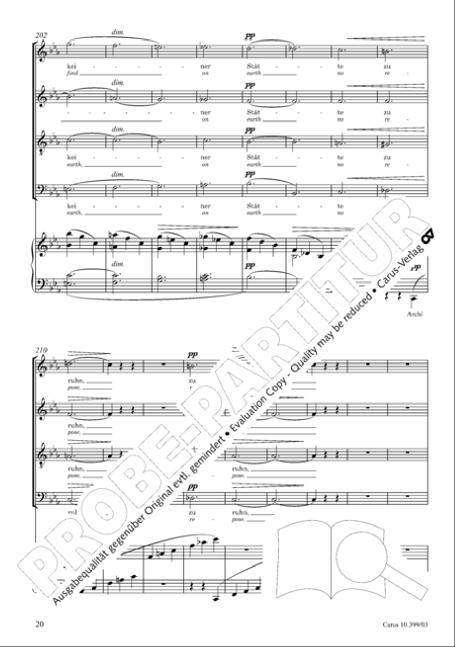 Schicksalslied, Op. 54 4-Part scores gallery preview page 21