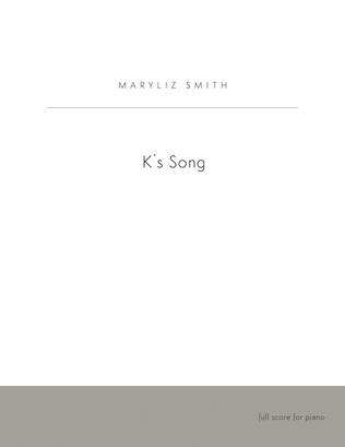 Book cover for K's Song