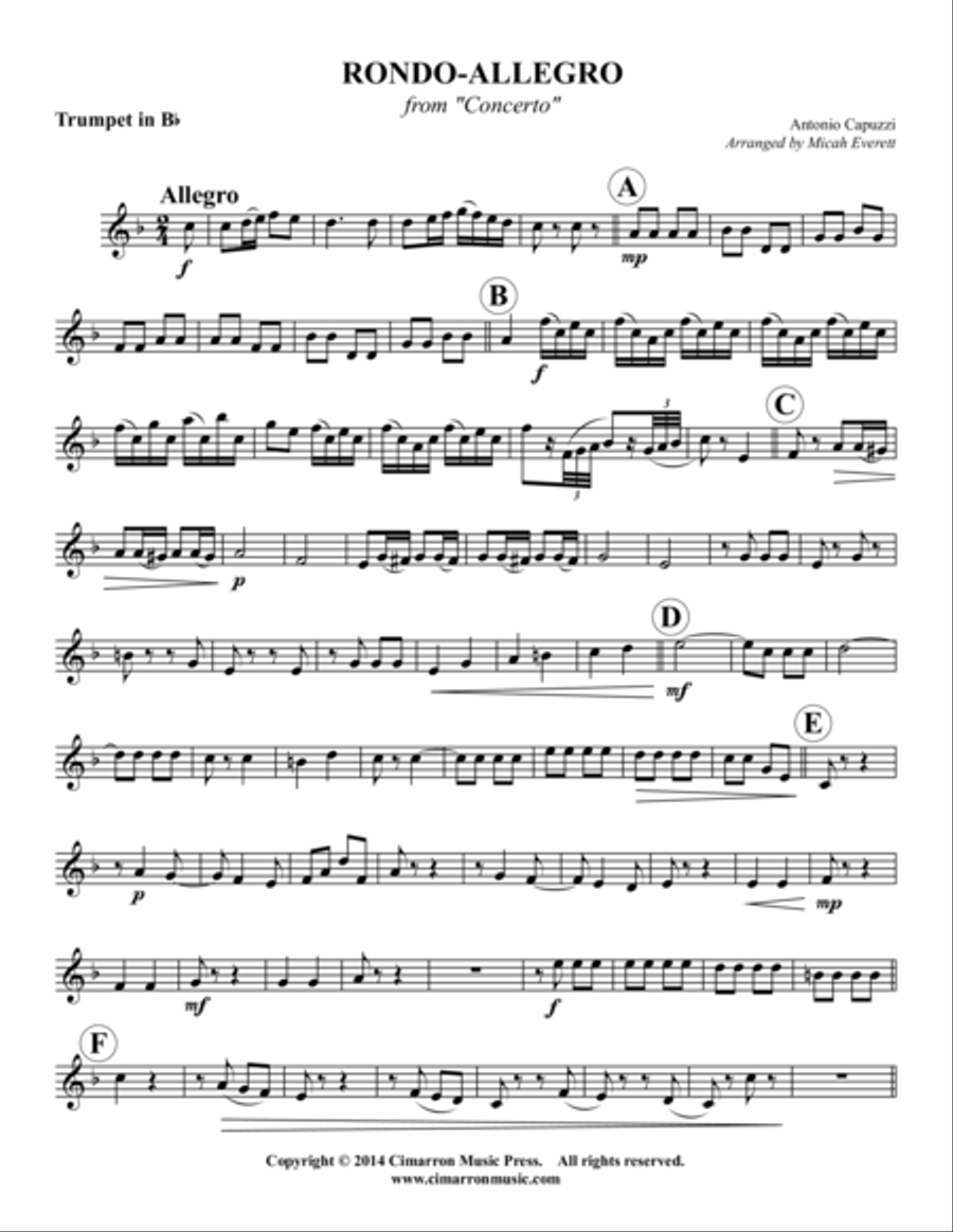 Rondo Allegro Rondo Allegro Brass Trio scores gallery preview page 6