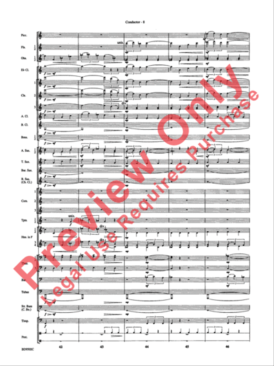 Symphony No. 3 for Band Concert Band scores gallery preview page 11