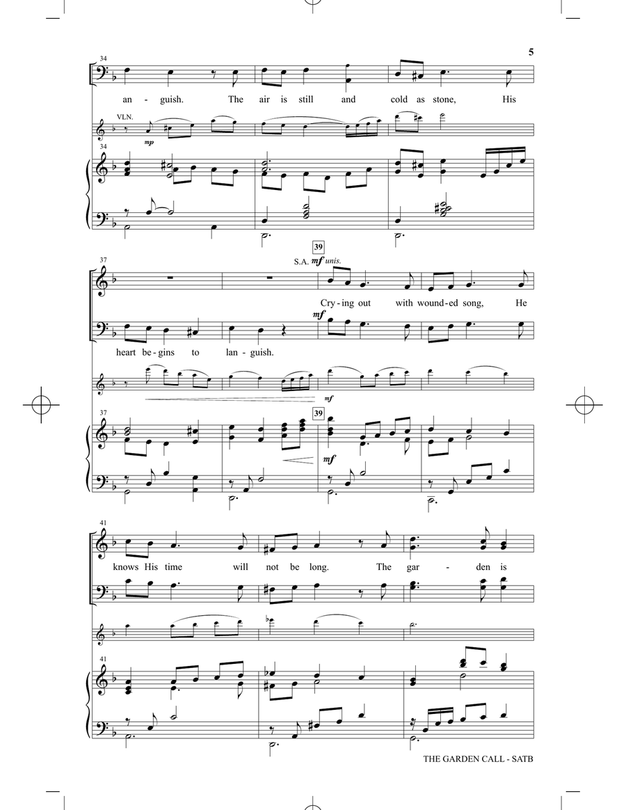 The Garden Call 4-Part scores gallery preview page 4