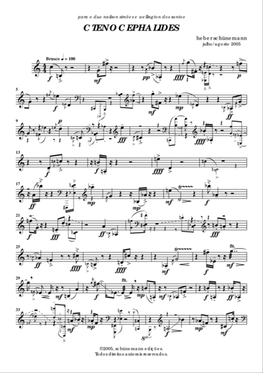 Ctenocephalides Trumpet Duet scores gallery preview page 2