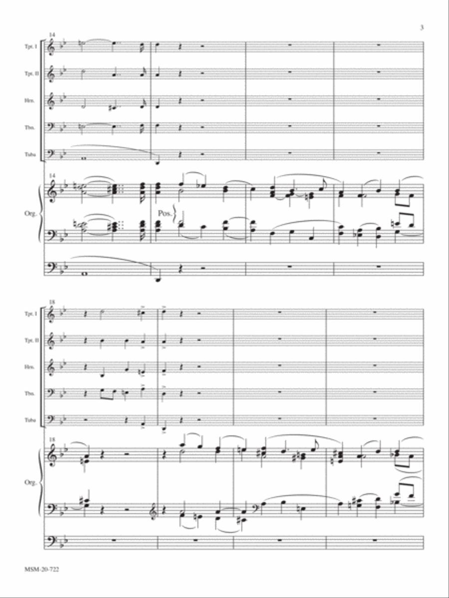 Grand Chœur for Organ and Brass Quintet Organ scores gallery preview page 3