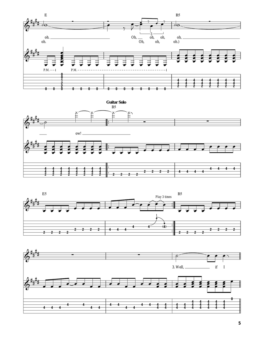 Dancing With Myself Acoustic Guitar scores gallery preview page 5