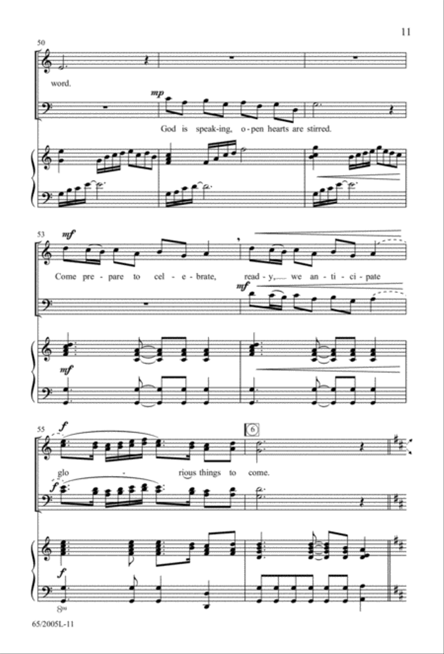 I Hear the Prophet Callin' 4-Part scores gallery preview page 12