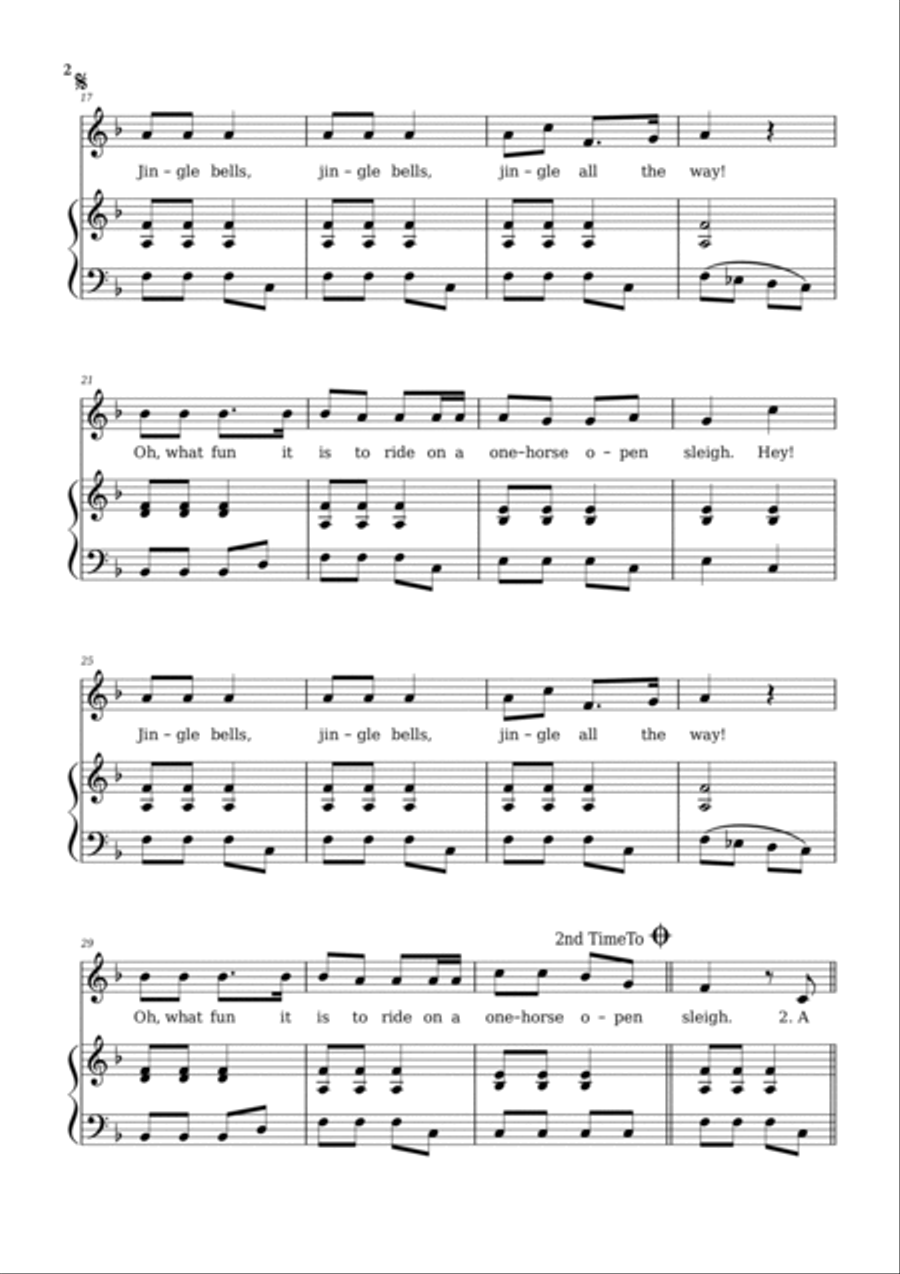 Jingle Bells Voice scores gallery preview page 2