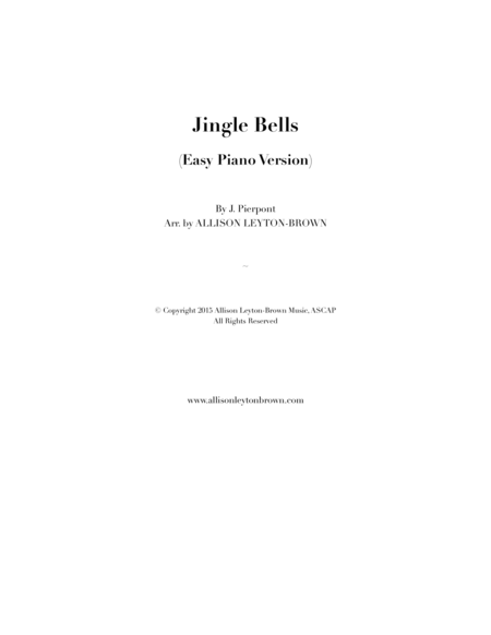 Jingle Bells - Fun Easy Piano Version image number null