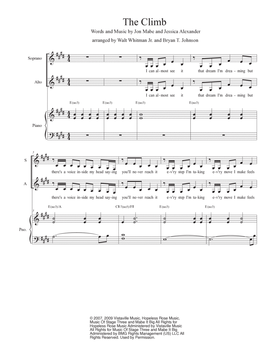 The Climb 2-Part scores gallery preview page 1