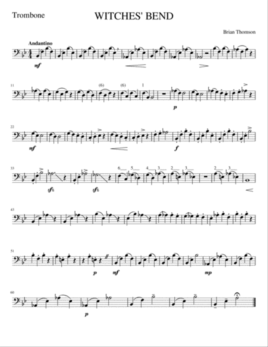 WITCHES' BEND WITCHES' BEND Trombone Solo scores gallery preview page 1
