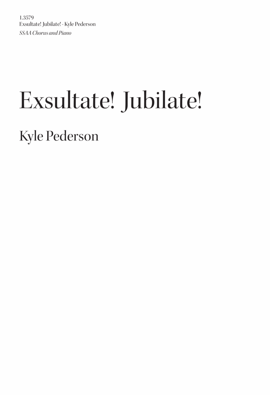 Exsultate! Jubilate! SSAA scores gallery preview page 1