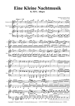Eine Kleine Nachtmusik - Allegro - W.A. Mozart - Piano Trio Cl/BCl
