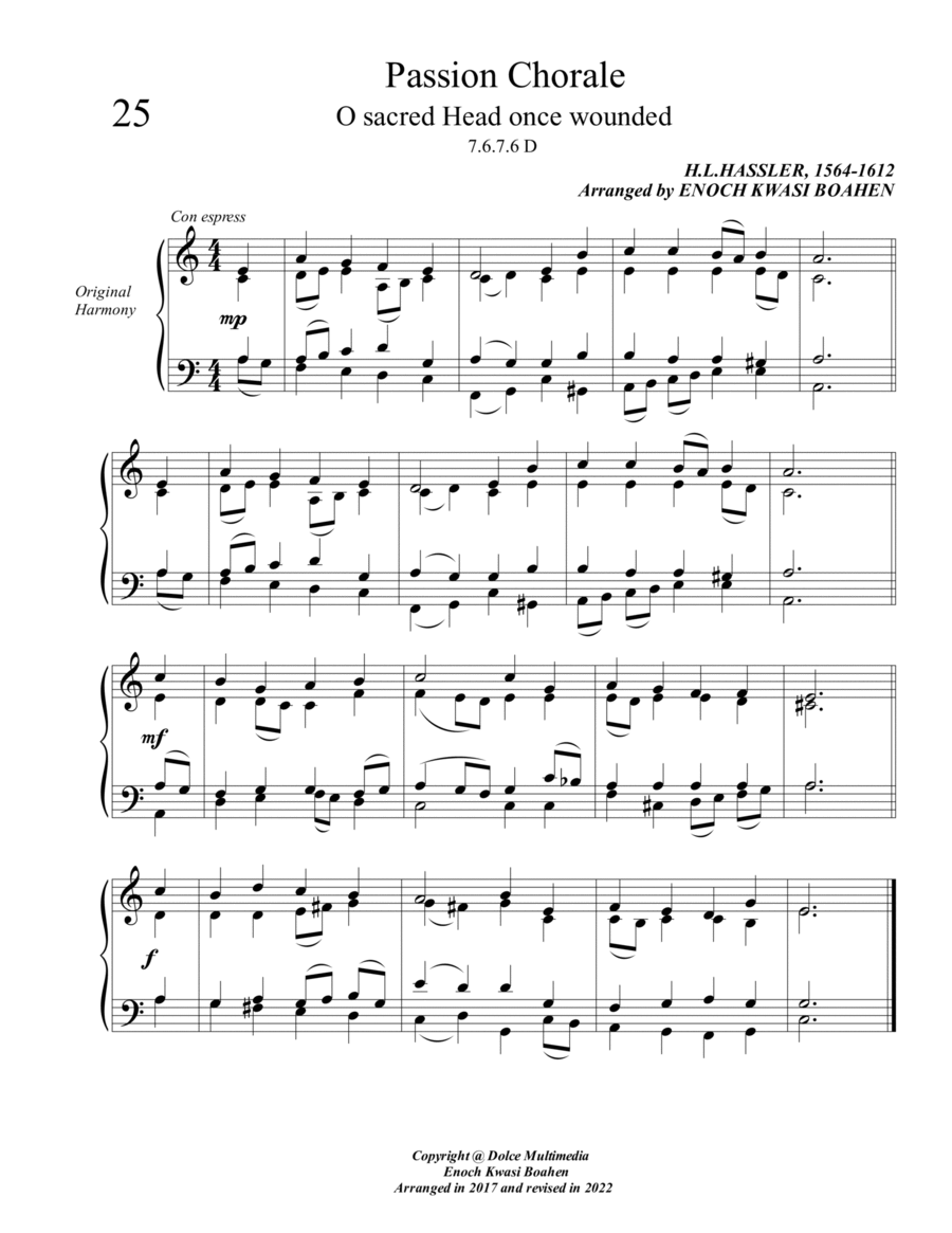 Passion Chorale ( Hymn tune ) image number null