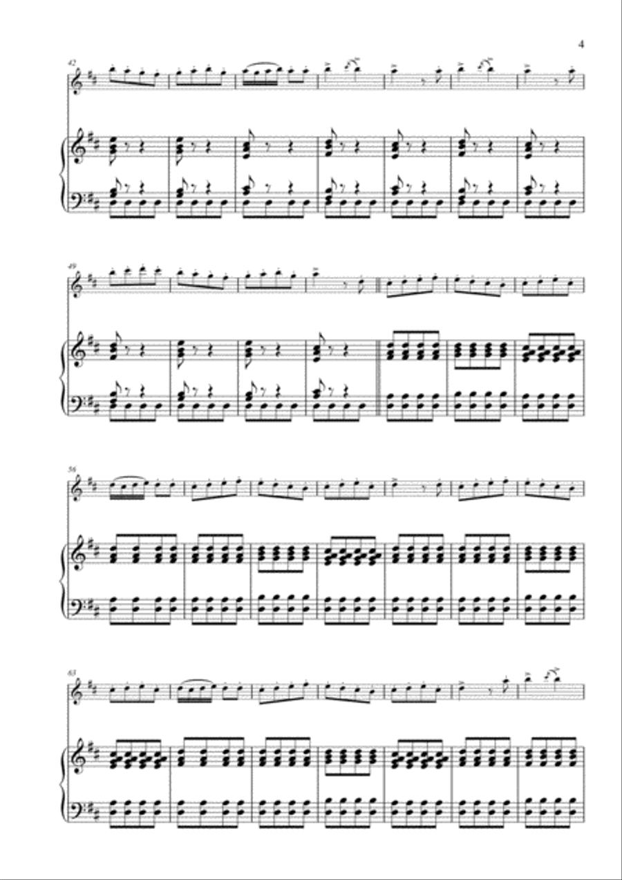 Farandole arranged for Oboe and Piano Violin scores gallery preview page 5