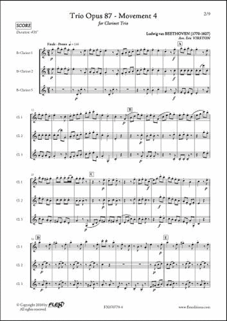 Trio Opus 87 - Mvt 4