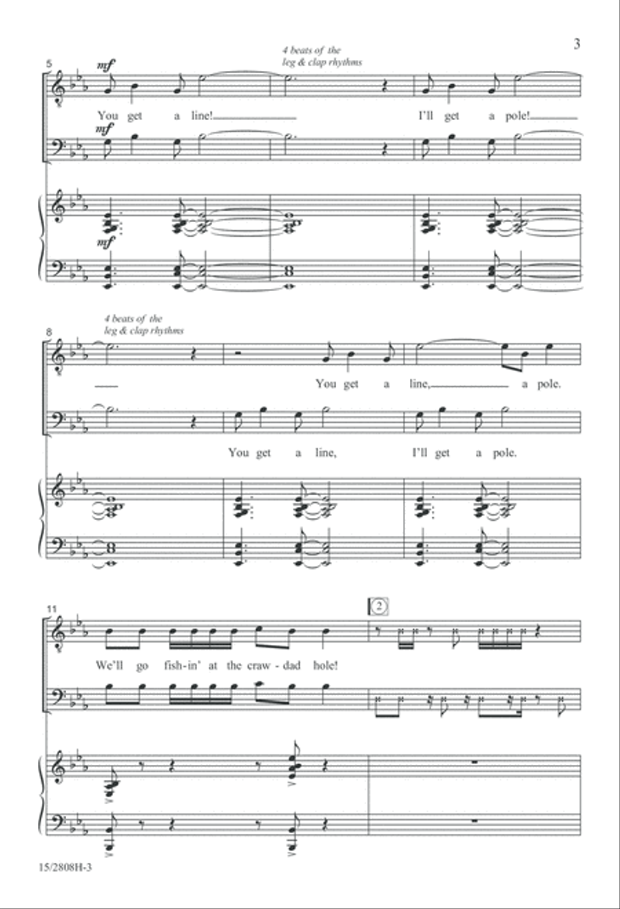 The Crawdad Song TTBB scores gallery preview page 4