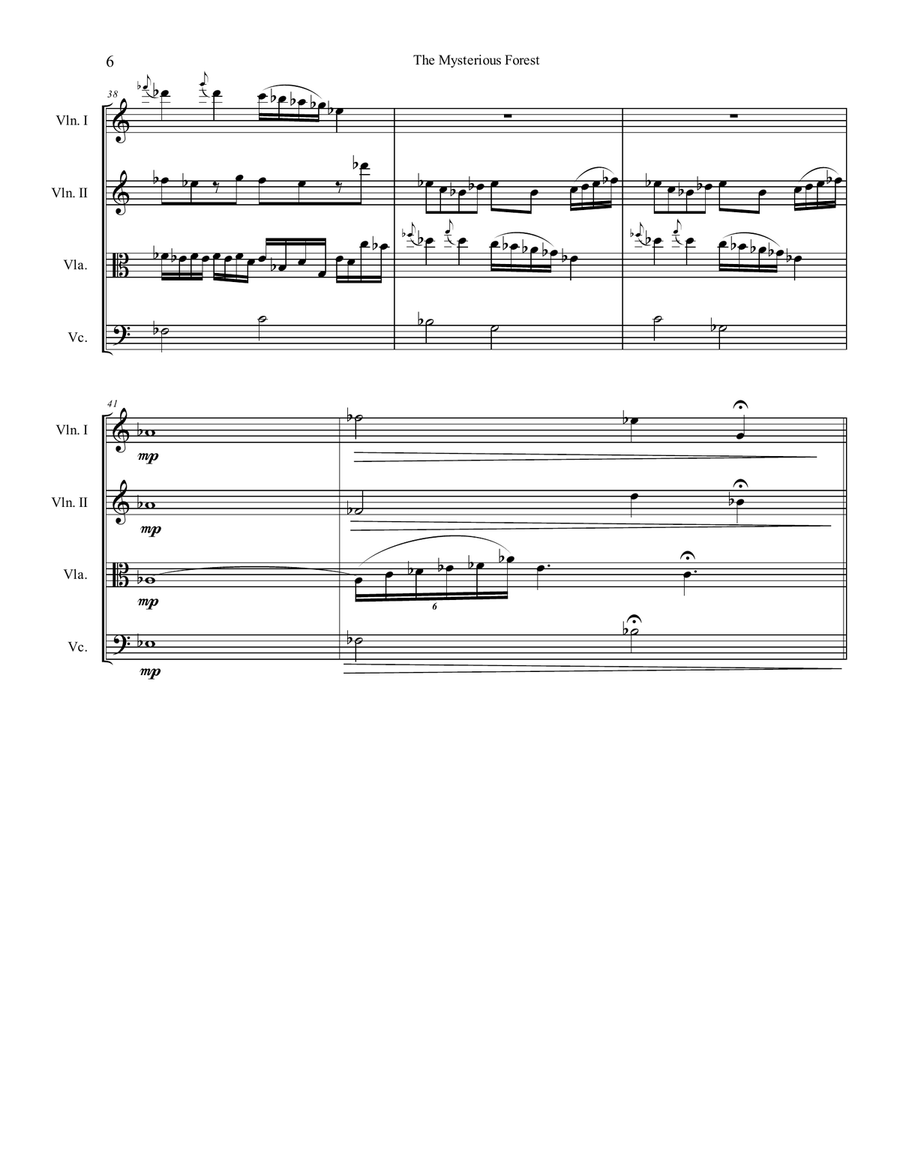 The Mysterious Forest String Quartet scores gallery preview page 6