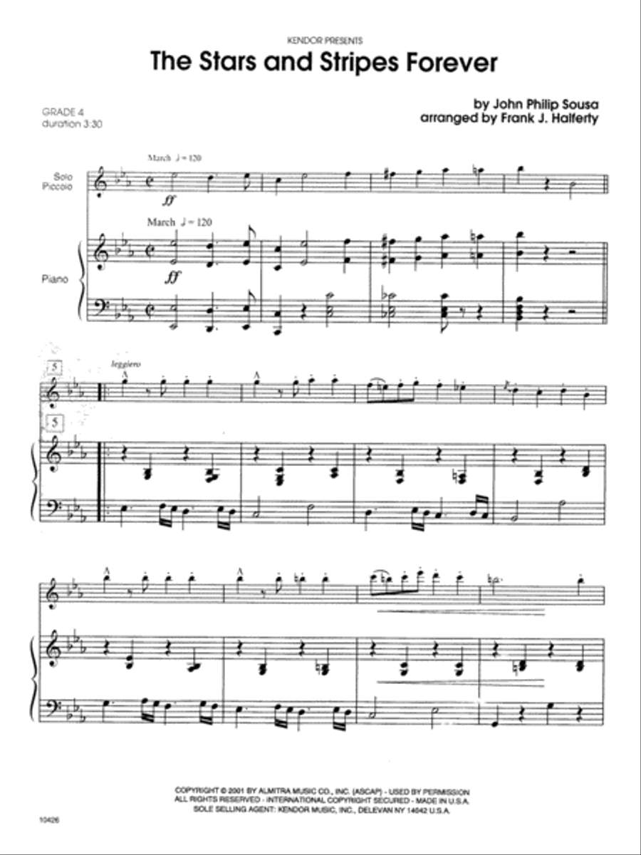 Stars And Stripes Forever, The Piccolo scores gallery preview page 2
