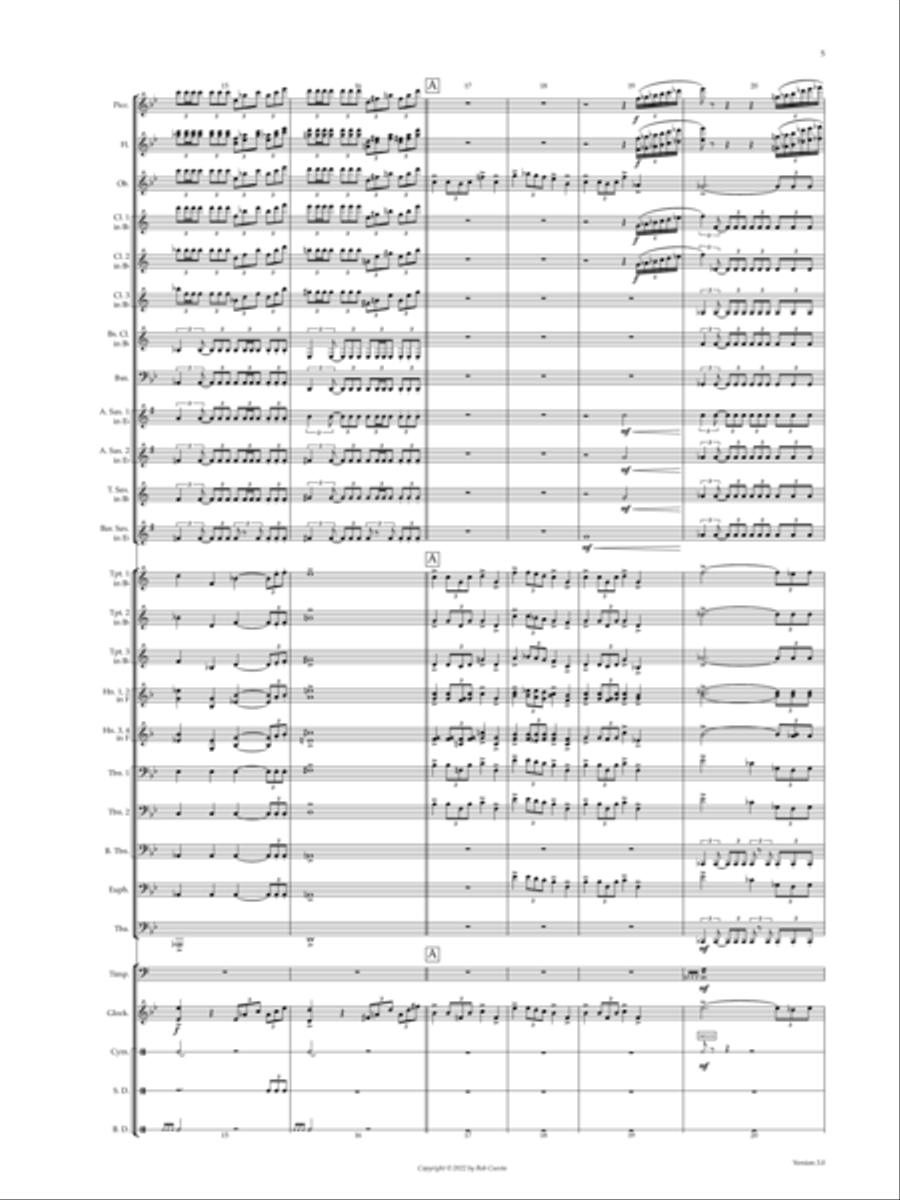 Concert March: The Raiders of Liri Valley Concert Band scores gallery preview page 4