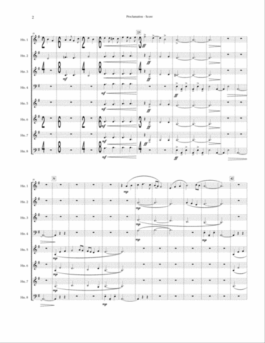 Proclamation Horn scores gallery preview page 3