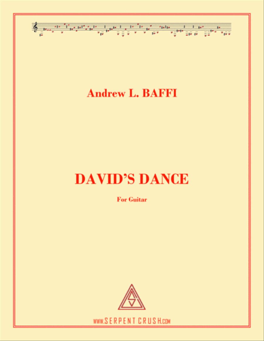 DAVID'S DANCE Guitar Tablature scores gallery preview page 1