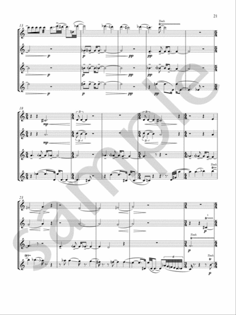 Flight of Icarus Saxophone Quartet scores gallery preview page 10