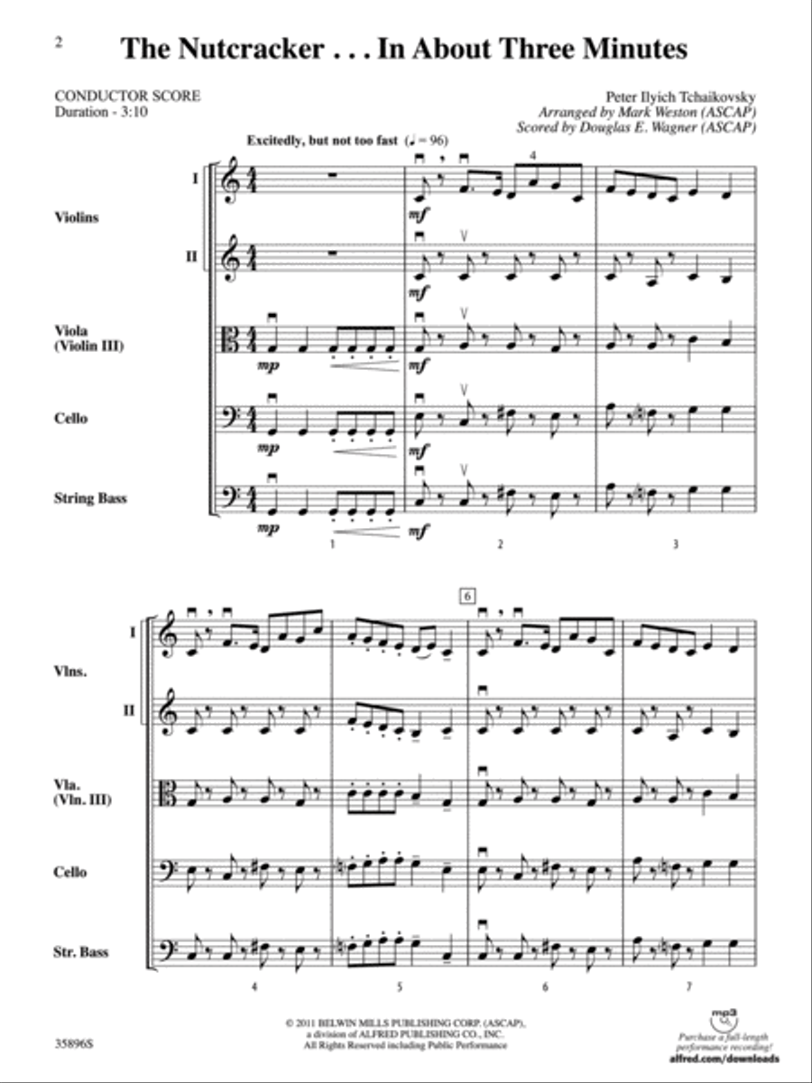 The Nutcracker . . . In About Three Minutes String Orchestra scores gallery preview page 2