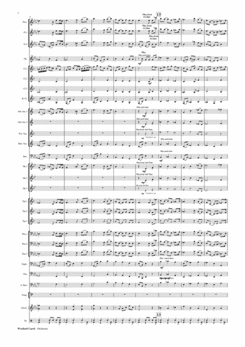 Wexford Carol - Concert Band Score and Parts PDF image number null