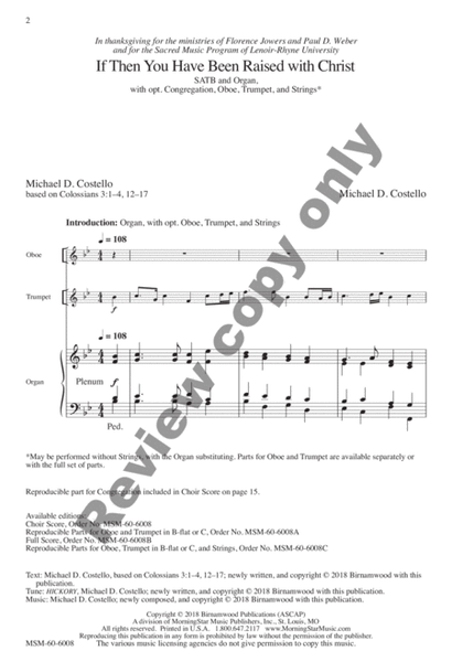 If Then You Have Been Raised with Christ (Choir Score) image number null