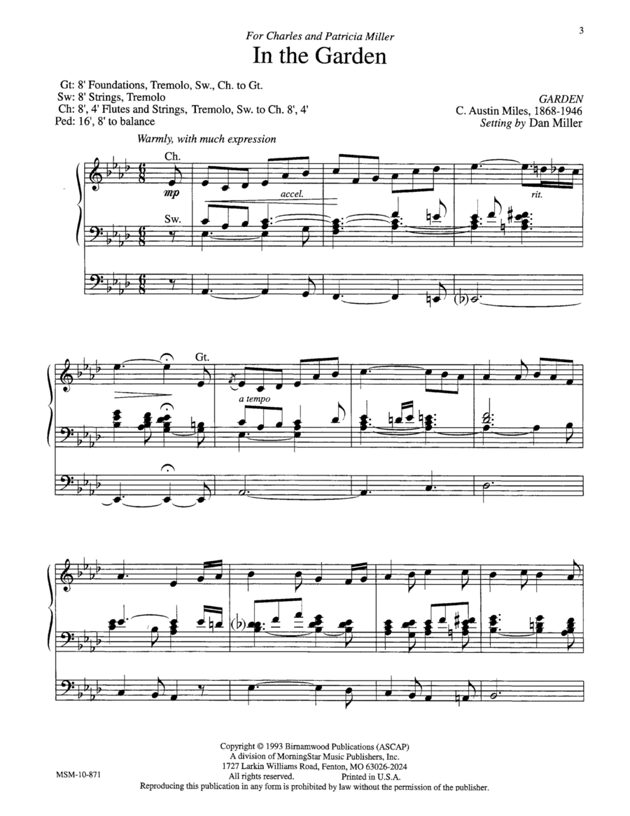 Three Gospel Favorites for Organ Organ Solo scores gallery preview page 1
