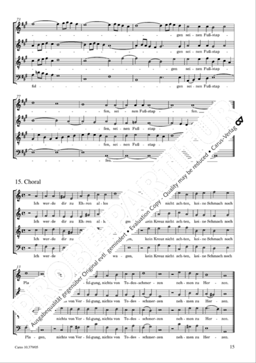 Der Tod Jesu 4-Part scores gallery preview page 16