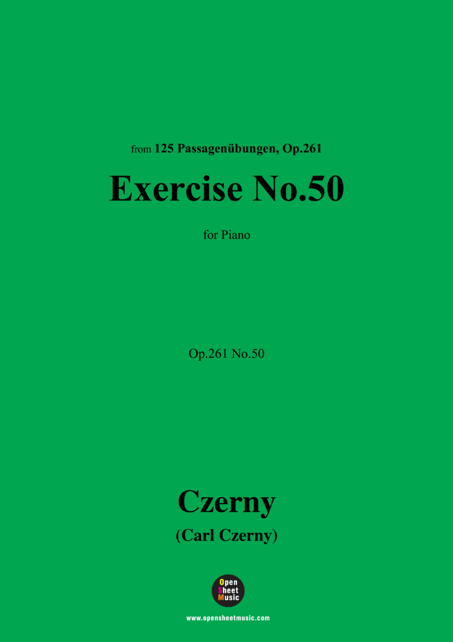 C. Czerny-Exercise No.50,Op.261 No.50 Piano Method scores gallery preview page 1