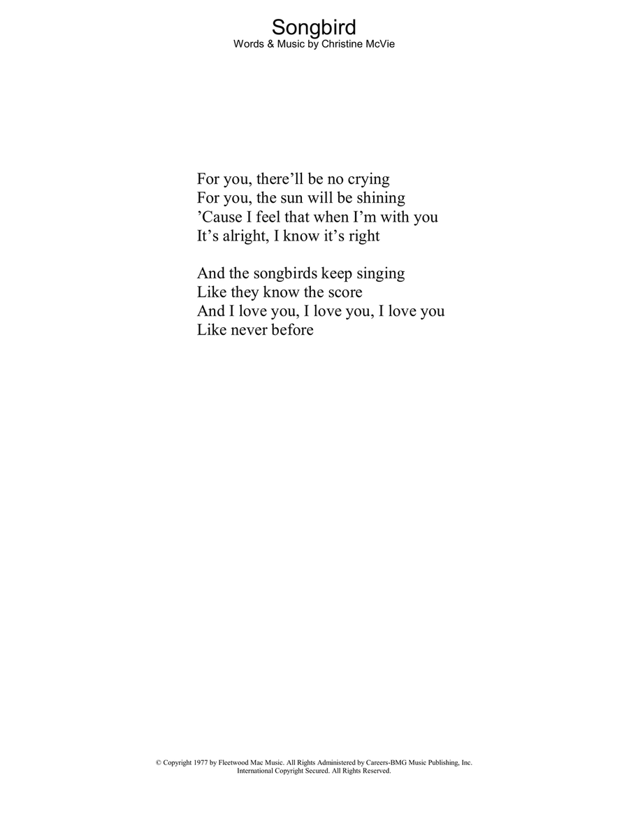 Songbird Voice scores gallery preview page 1