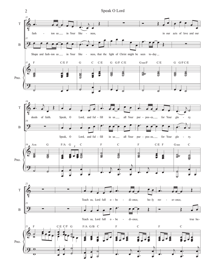 Speak O Lord TB scores gallery preview page 2