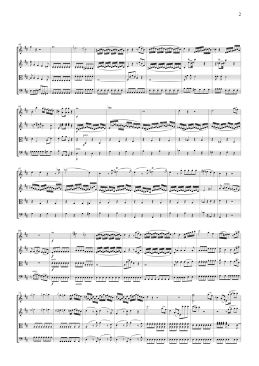 Mozart Divertimento K.136, all mvts., for string quartet, CM017 String Quartet scores gallery preview page 2