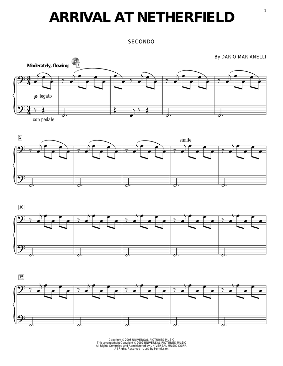 Arrival At Netherfield (from Pride And Prejudice) (arr. Carol Klose) Piano Duet scores gallery preview page 1