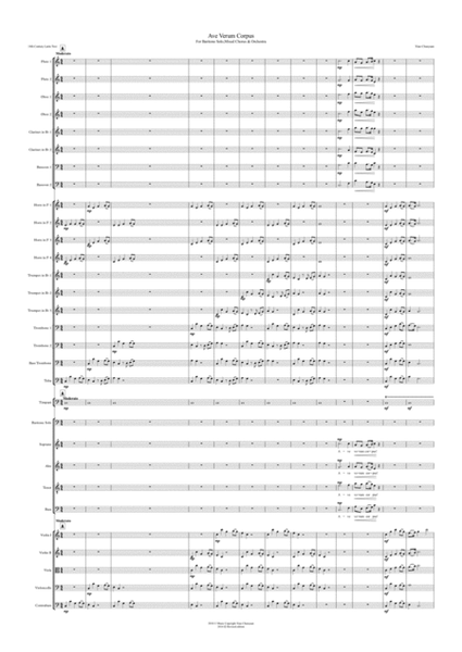 Ave Verum Corpus, For Baritone Solo, Mixed Chorus & Orchestra image number null