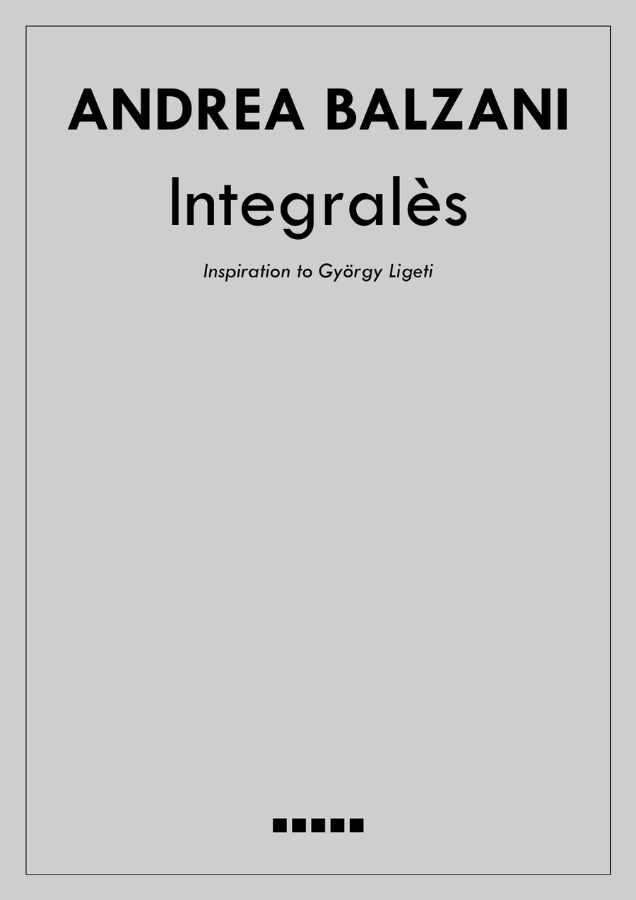 Integralès [PIANO SCORE] (foglio album) Piano Solo scores gallery preview page 1