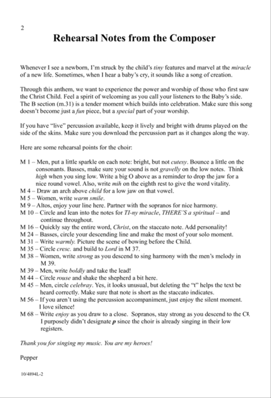 Tiny Miracle 4-Part scores gallery preview page 2