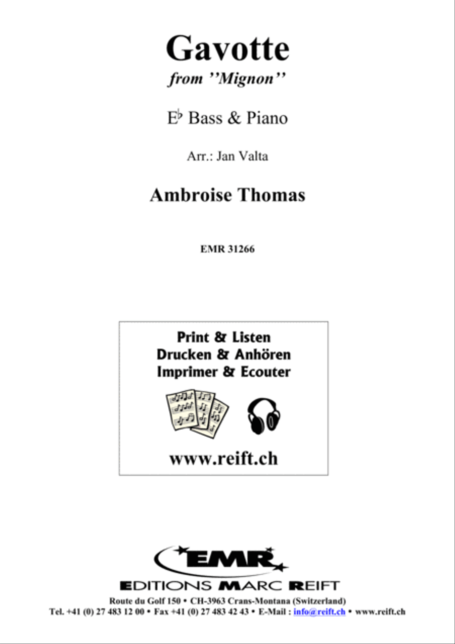 Gavotte Piano Accompaniment scores gallery preview page 1
