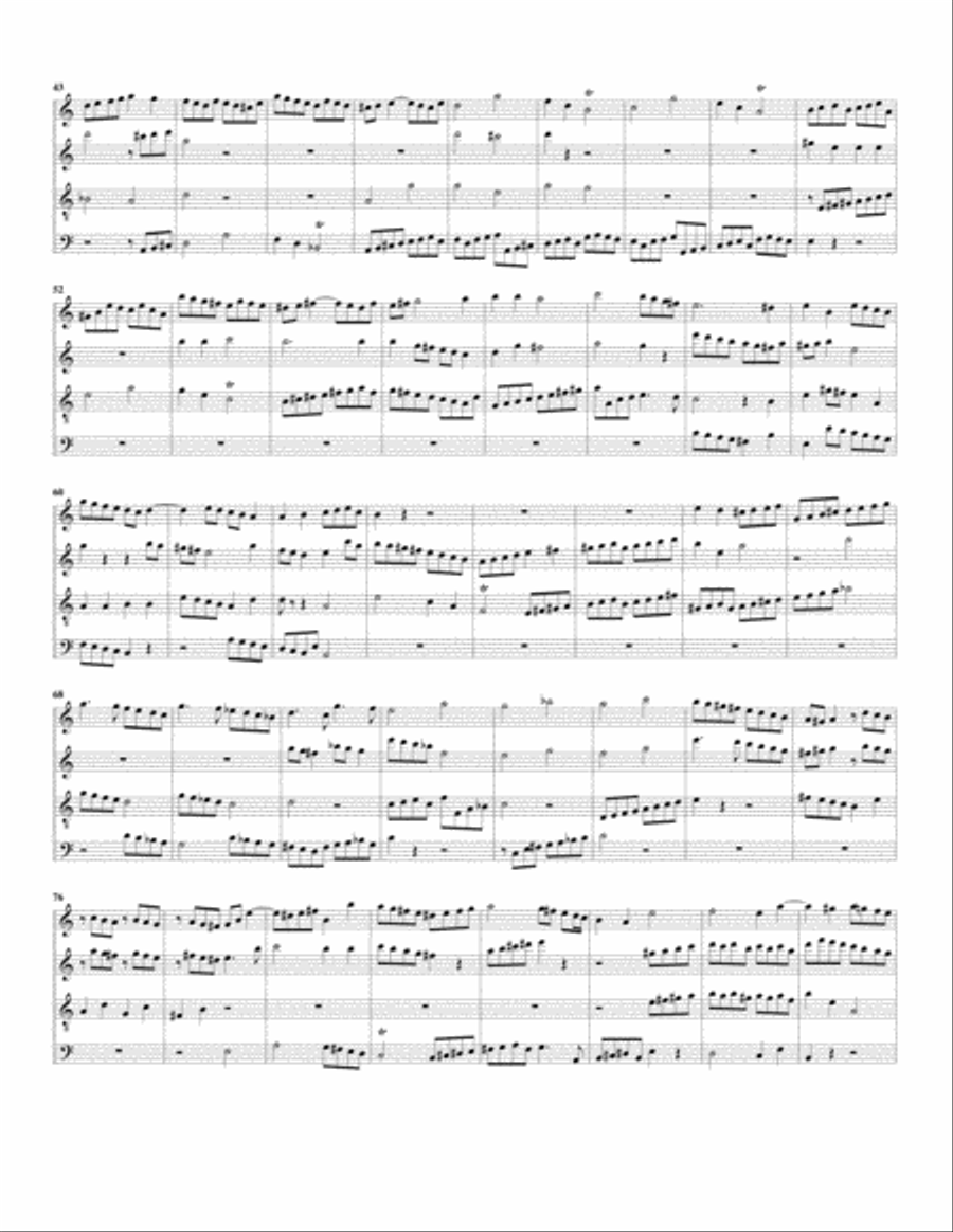 Sonata K.93 (fugue) (arrangement for 4 recorders) Recorder scores gallery preview page 2