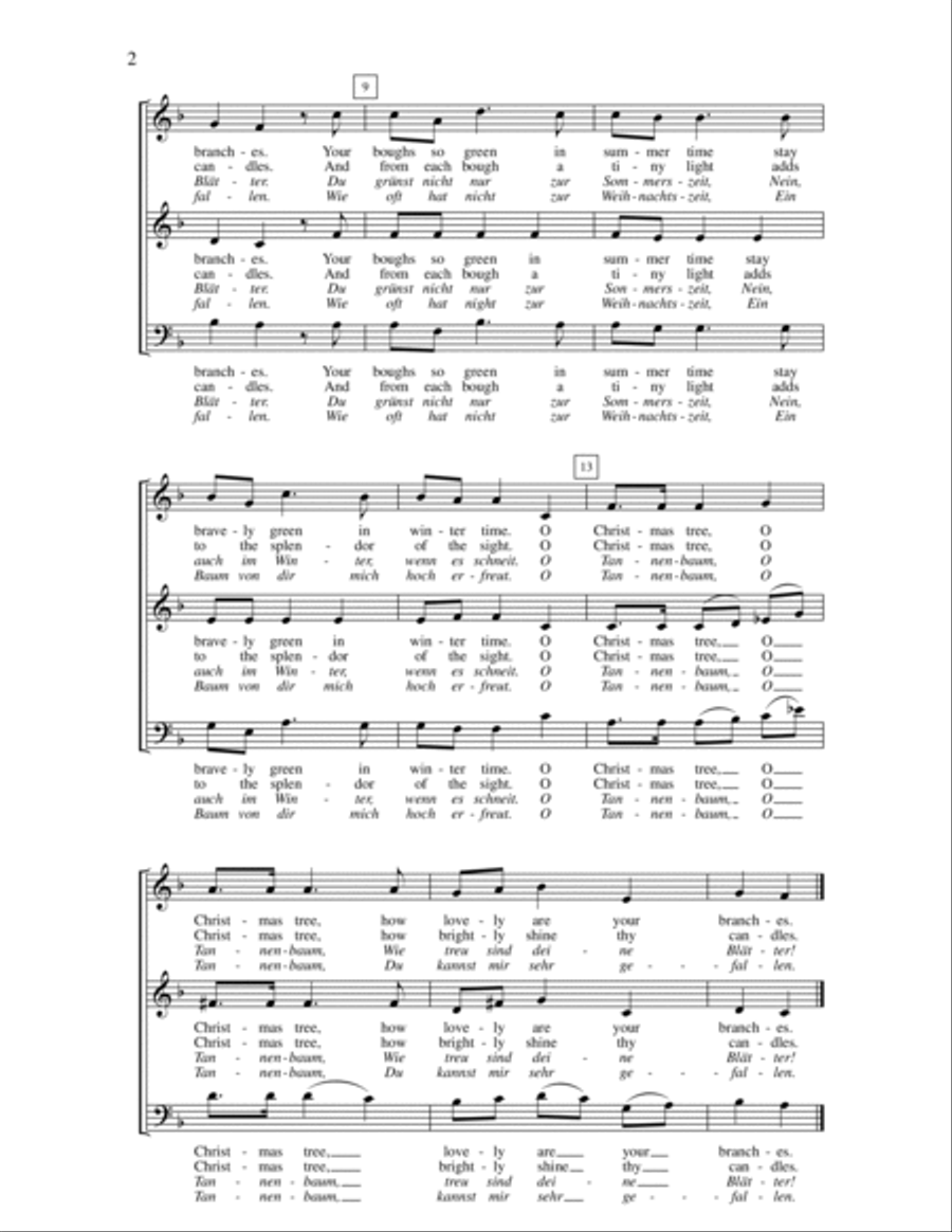 O Christmas Tree 3-Part scores gallery preview page 2