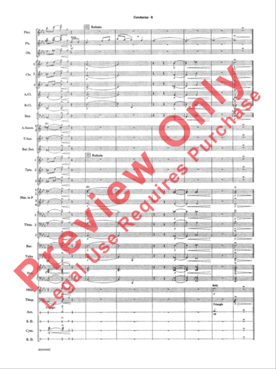 Precious Lord, Take My Hand Concert Band scores gallery preview page 11