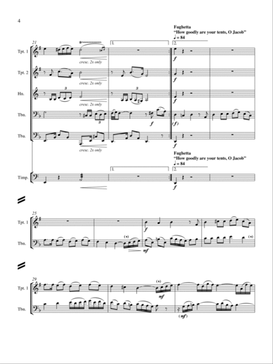 Fanfare, Tango, and Fughetta on Hebrew Themes Percussion scores gallery preview page 4