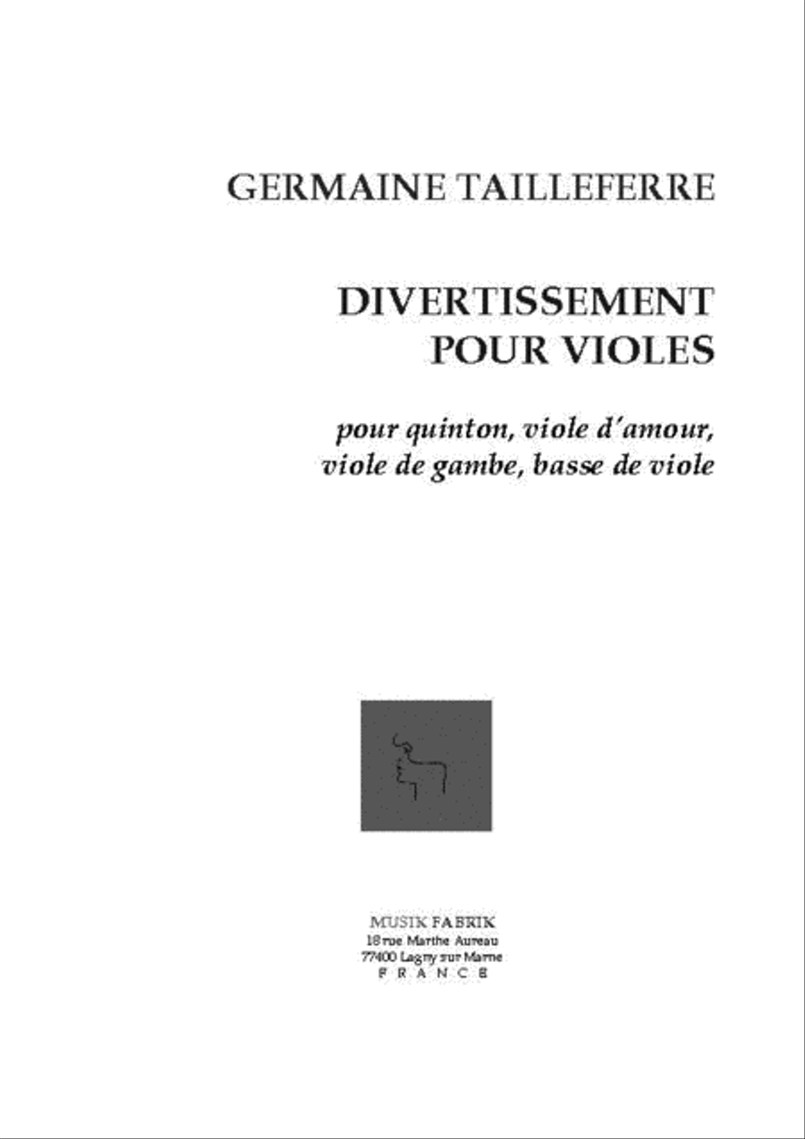 Divertissement pour Violes School and Community scores gallery preview page 1