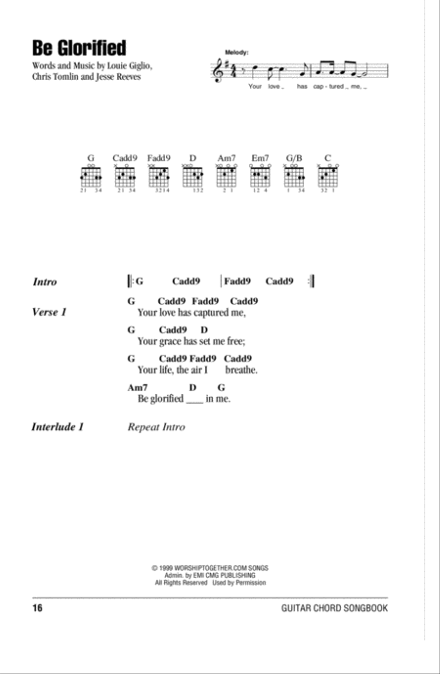 Be Glorified Acoustic Guitar scores gallery preview page 1