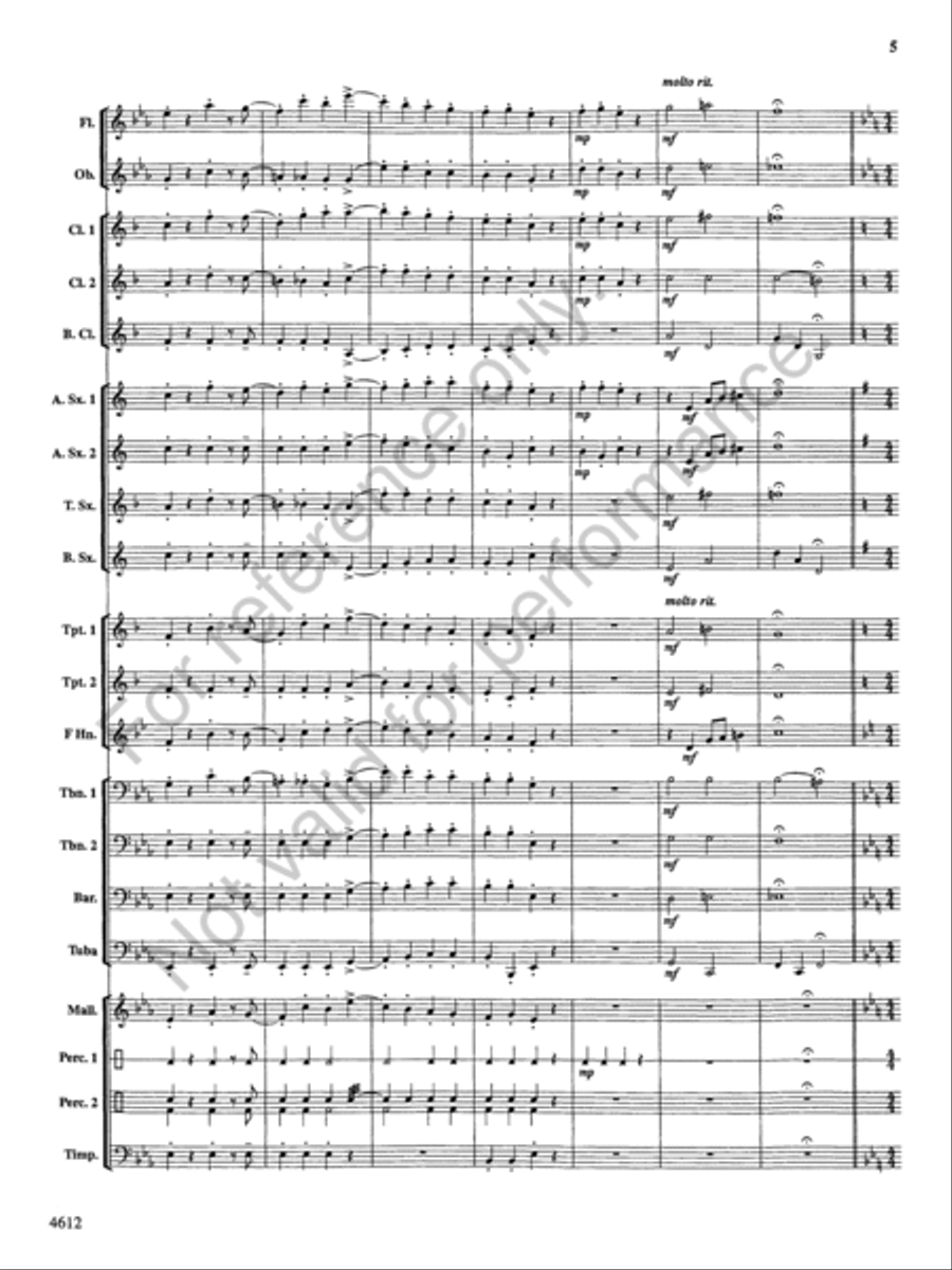 Themes from the Nutcracker Concert Band scores gallery preview page 6