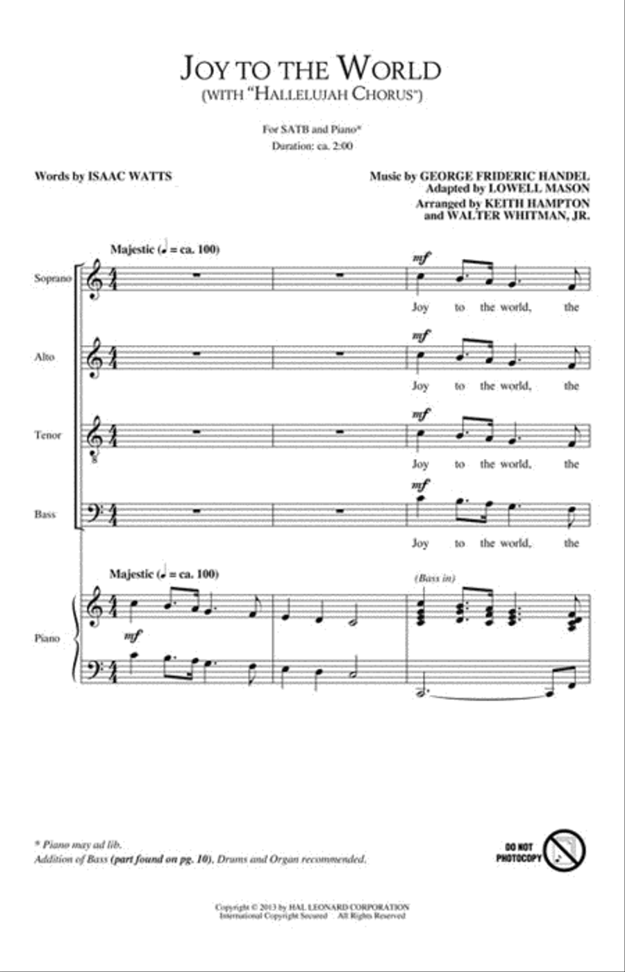Joy to the World 4-Part scores gallery preview page 2